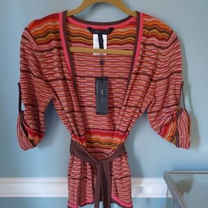 BCBGMaxAzria Multicolor Striped Blouse